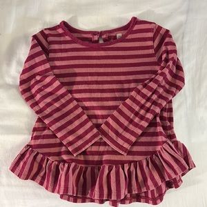 Tea children’s Valentines top with ruffles